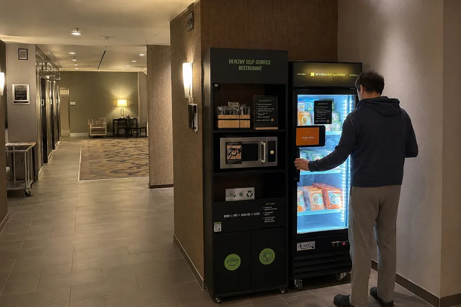 Beverage kiosk in a co-working space